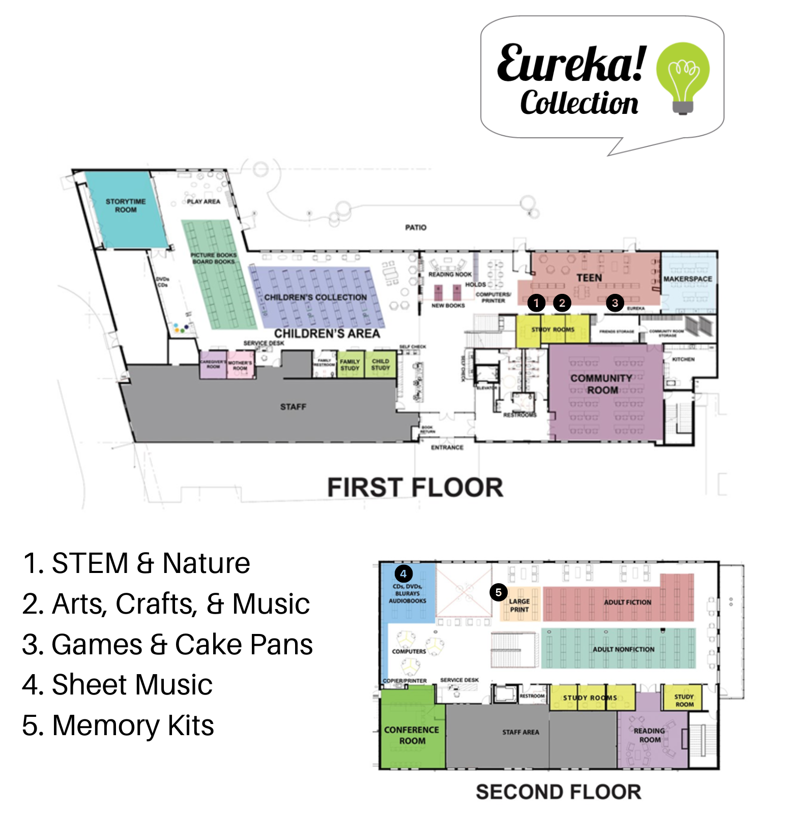 Map of Eureka location in new library