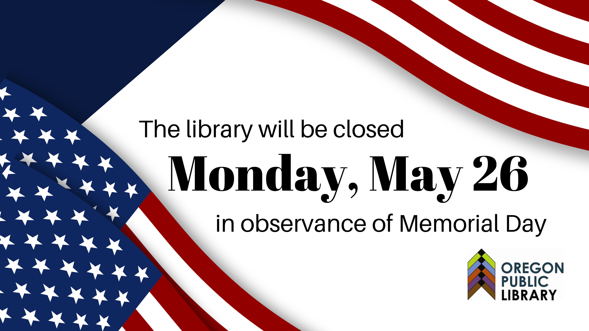 library closed on memorial day