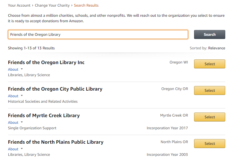 Support The Friends With Amazonsmile Oregon Public Library