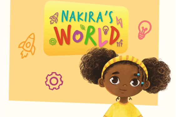 Girl in front of text that says Nakira's World