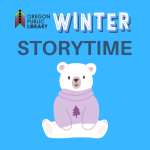 polar bear with purple sweater on blue background